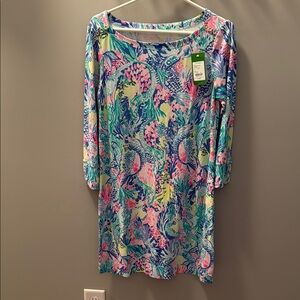 New With Tags Lily Pulitzer Colorful Mermaid Print Dress